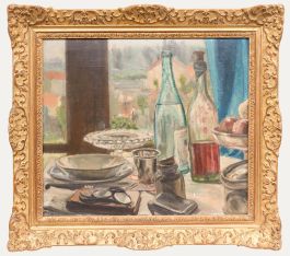Georges Eugene Delhomme (1904-1989) - 20th Century Oil, Table by The Window