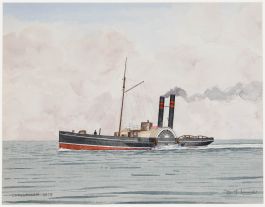 D.J. Lundie - 20th Century Watercolour, Challenger, 1873