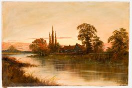 Francis E. Jamieson (1895-1950) - Early 20th Century Oil, Cottage on the River