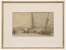 Sir Henry George Rushbury RA (1889-1968) - Watercolour, Sailing Barge