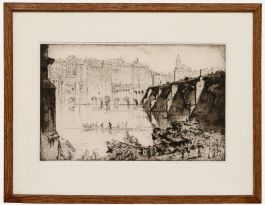 Sir Frank Brangwyn - 1926 Etching, Albi, France