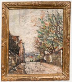 Herand Gulbenkian (1880-1968) - Mid 20th Century Oil, The Tree Lined Street