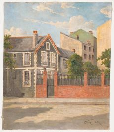 Fernand Maissen (1873-1954)  - Early 20th Century Oil, Summer Evening Street