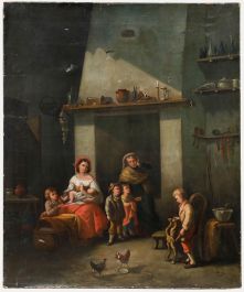 De Maria - For Restoration 19th Century Oil, Family Portrait