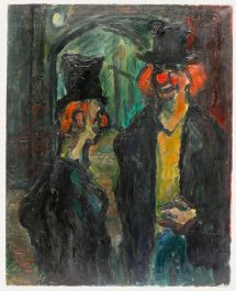 Madeleine Flaschner (1933-2022) - Mid 20th Century Oil, Clowns