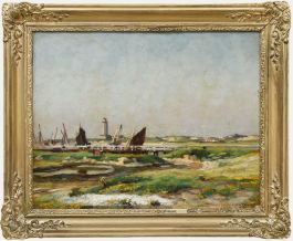 Victor Gilsoul (1867-1939) - Early 20th Century Oil, Channel at Nieuport