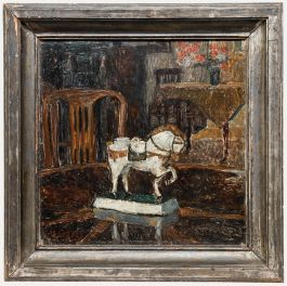 Henri Louis-Ph. Leroux (1872-1942) - Framed Oil, The White Horse