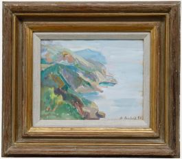 Eleonore Reinhold (1905-1984) - 1968 Watercolour, Cliffs in Technicolour