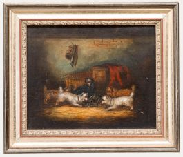 Circle of George Armfield (1808-1893) - Framed Oil, Five Terriers Ratting 