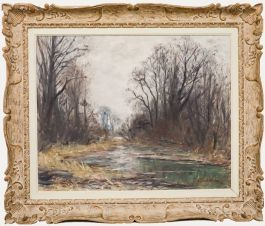 Lucien Cahen-Michel (1888-1979) - Mid 20th Century Oil, Winter in the Woods