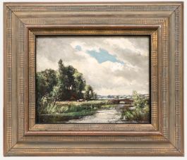 John Rathbone Harvey (1862-1933) - Early 20th Century Oil, Riverside Pasture