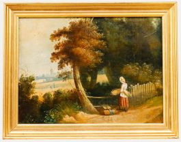 English School 19th Century Oil - The Harvest