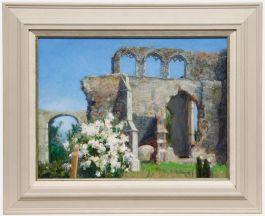 Pauline Plummer (b.1933) - 2010 Oil, Abbey in Bloom