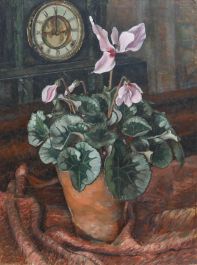 Pauline Plummer (b.1933) - 20th Century Oil, Pink Cyclamen