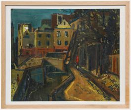 Christian Julia (1921-1991) - Mid 20th Century Oil, Autumn Houses