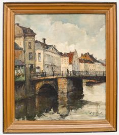 Gustave Helinck (1884-1954) - Early 20th Century Oil, A View of the Coupure