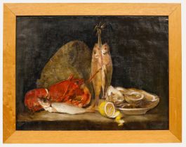 French School Late 19th Century Oil - Bounty of the Sea