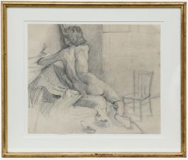 Peter Collins ARCA - 20th Century Graphite Drawing, Nude Verso
