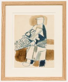 Ed Dukkers (1923-1996) - 20th Century Mixed Media, Abstract Figure