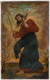 Otto Bernlöhr (1887-1943) - 1916 Oil, Jesus and The Lamb