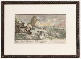 Jacques Rigaud (1680-1754) - 19th Century Engraving, The Shipwreck