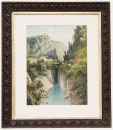 Framed Early 20th Century Watercolour - View of the Ravine
