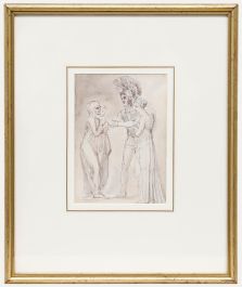 Thomas Stodhart (1755-1834) - Watercolour, The Farewell of Hector and Andromache