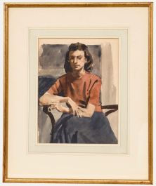Nicholas Solovioff (1927-1994) - 1949 Watercolour, Portrait of Cecil