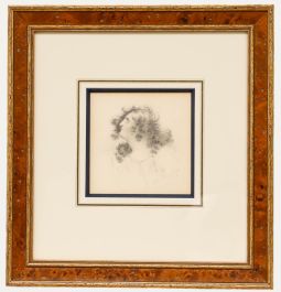H. Harding - Fine 1822 Graphite Drawing, Romantic Gentleman
