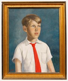 Thomas Saunders Nash (1891-1968) - Framed Oil, Portrait of the Artist's Son