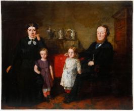 1870 Oil - Victorian Family Portrait