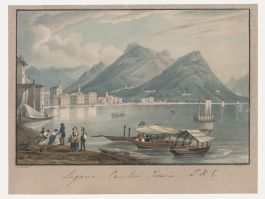 Thomas Remnant Charleton (1756-1849) - Watercolour, Lake Lugano