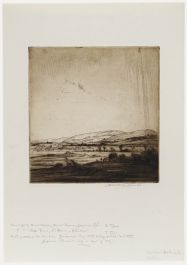 Nathaniel Sparks RE (1880-1956) - Etching, Cheddar from the Hills