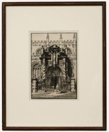 Nathaniel Sparks RE (1880-1956) - Early 20th Century Etching, Church of St Mary