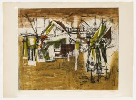 Betty Connal Peebles (1935-1999) - 20th Century Collagraph, Pluie aux Maulais