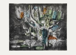 Betty Connal Peebles (1935-1999) - Collagraph, Silhouettes Nocturnes