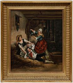 After Jean Alphonse Roehn (1799-1864) - Oil, Waking Up the Stable Boy