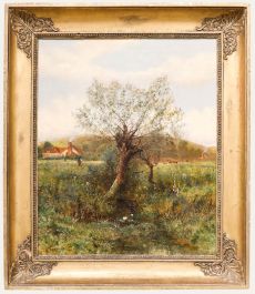 Joseph Thors (1835-1920) - Framed Late 19th Century Oil, The Pollarded Willow