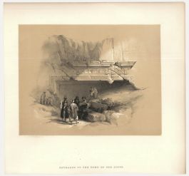 Louis Haghe after David Roberts - Lithograph, Entrance to the Tomb of Kings