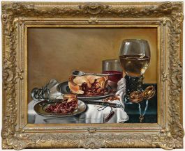 Frederick Victor Bailey (1919-1997) - Oil, Still Life with Wine & Berry Pie