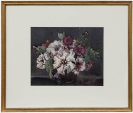 Margaret Worsley - Early 20th Century Watercolour, Still life with Petunias