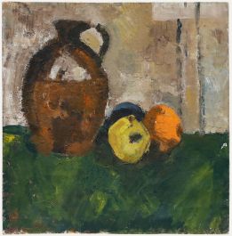 Mark Ford - 20th Century Oil, Brown Jug and Fruit