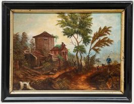 19th Century Oil - Classical Ruins