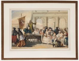 After Giovanni Domenico Tiepolo (1727-1804) - Watercolour, The Charlatan