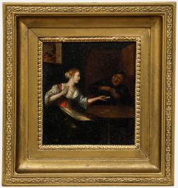 European School 18th Century Oil - The Winning Hand