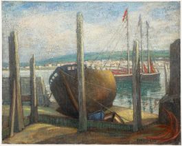 Alfred Henry Robinson Thornton NEAC (1863-1939) - Oil, The Harbour
