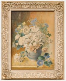 English School Late 19th Century Watercolour - Still Life with Lilies