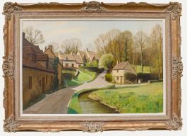 Kenneth Raymond Denton (1932-2024) - Framed Oil, Early Spring, Bibury