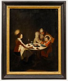 After Jean Le Clerc (c. 1588-1633) - Fine 19th Century Oil, The Blessing