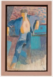 Bernadette Kelly (b.1933) - 20th Century Oil, Gentleman in Blue